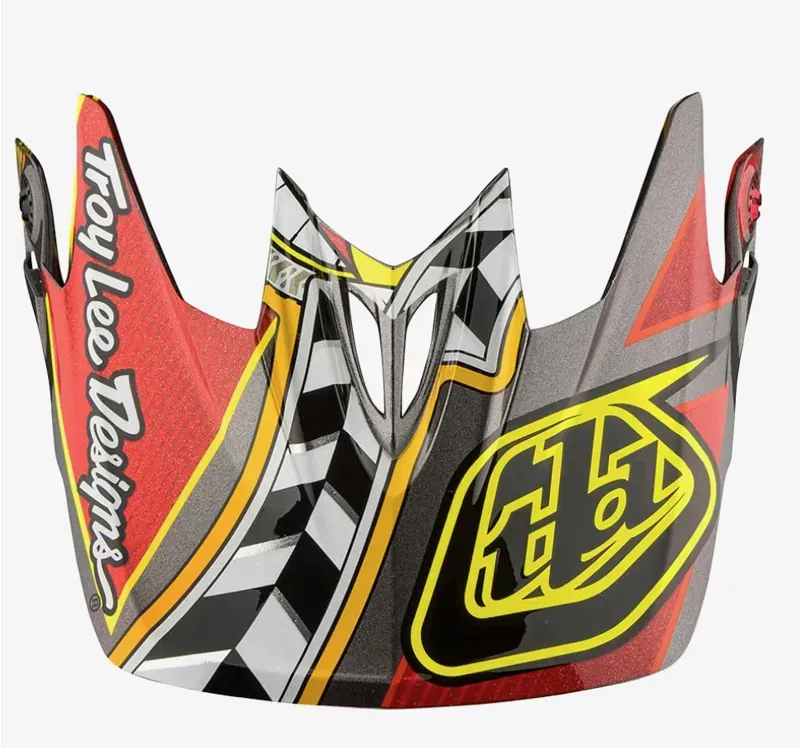 Troy Lee Designs D3 Helmet Replacement Visor in Longshot Red