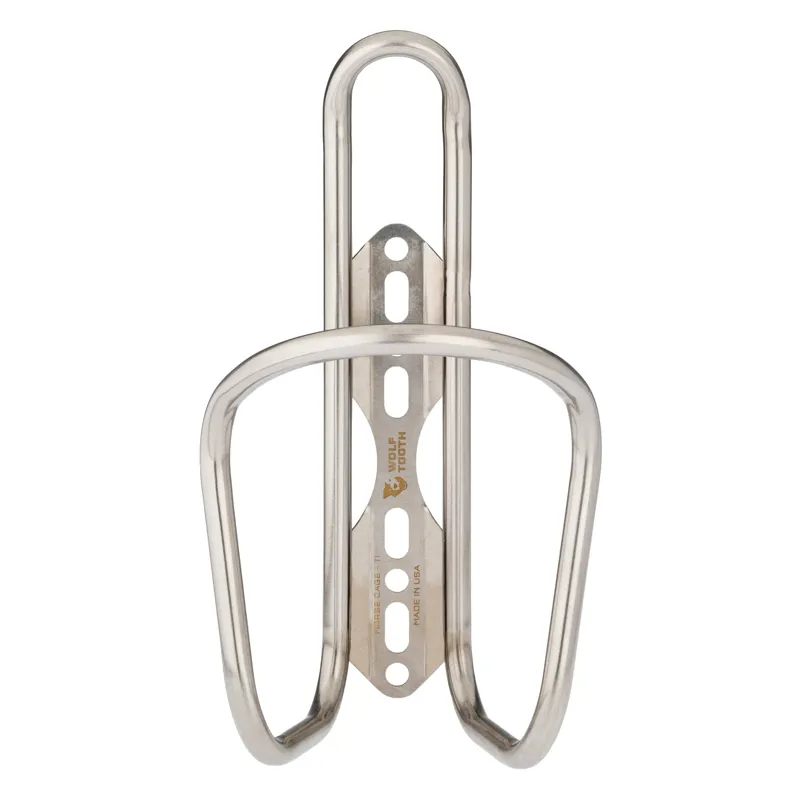 Wolf Tooth Morse Titanium Bottle Cage in Titanium