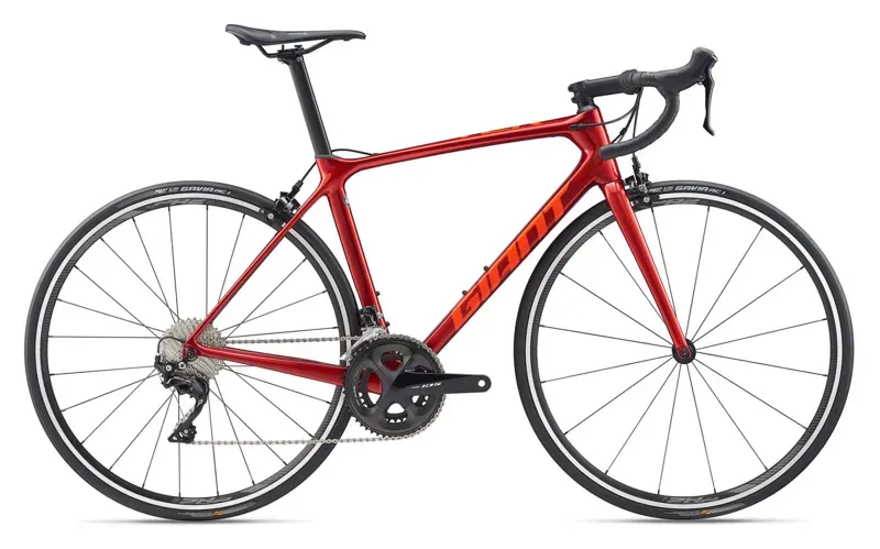 2020 Giant TCR Advanced 2 Pro Compact Carbon Road Bike in Red