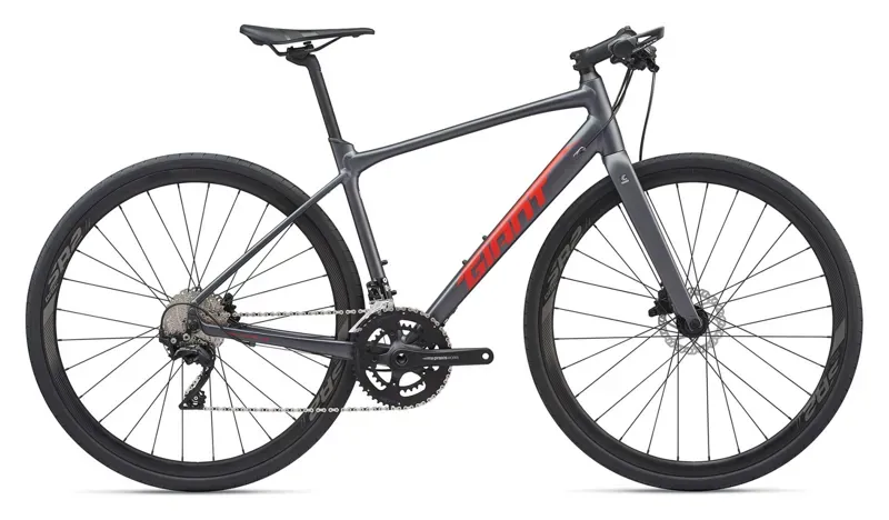 2020 Giant FastRoad SL 1 Flat Bar Road Bike in Grey