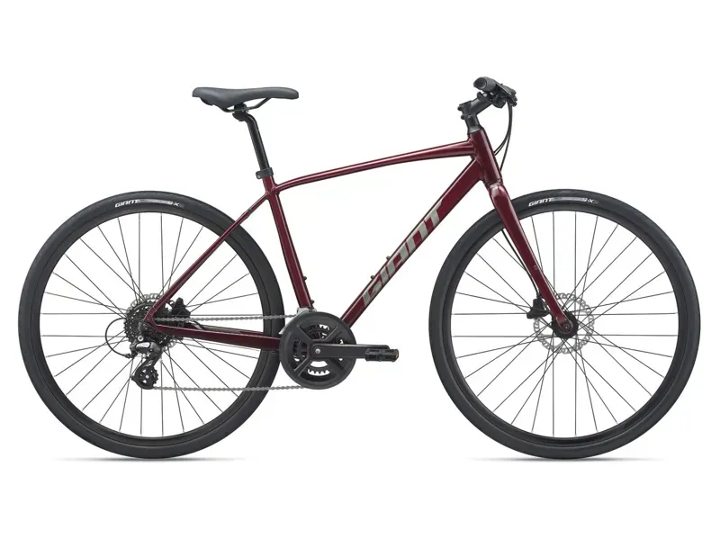 2021 Giant Escape 2 Disc Hybrid Bike in Red-10