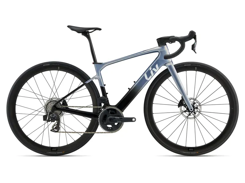 Liv Avail Advanced E+ Elite 1 eRoad Bike in Dreamy Blue/Carbon Smoke