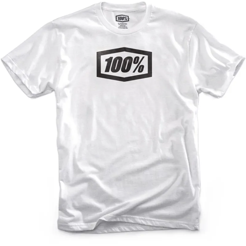 100% Percent Essential Mens T-Shirt in White