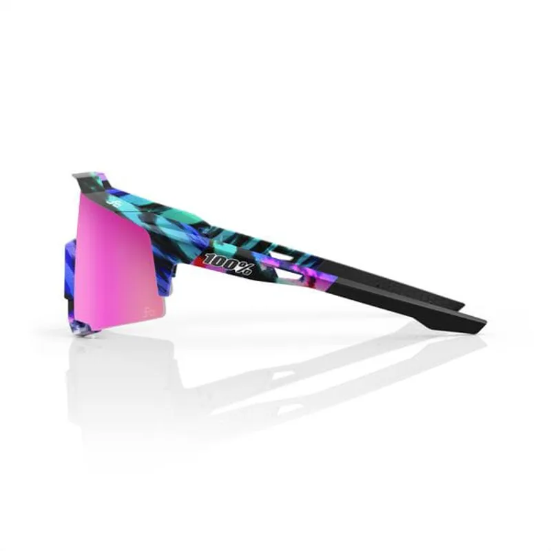 100% Speedcraft Purple Multilayer Mirror Lens Sunglasses in Sagan Tie Dye-2