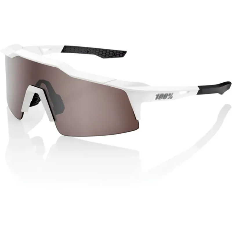 100 Percent Speedcraft SL Silver Lens Sunglasses in White