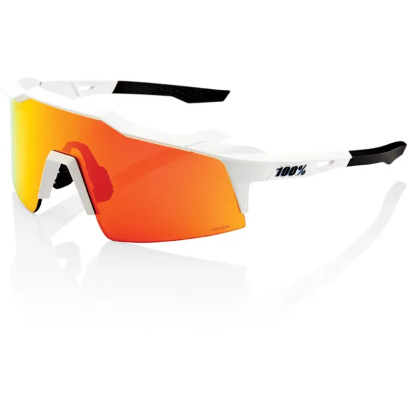 100 Percent Speedcraft SL Red HiPER Mirror Lens Sunglasses in White