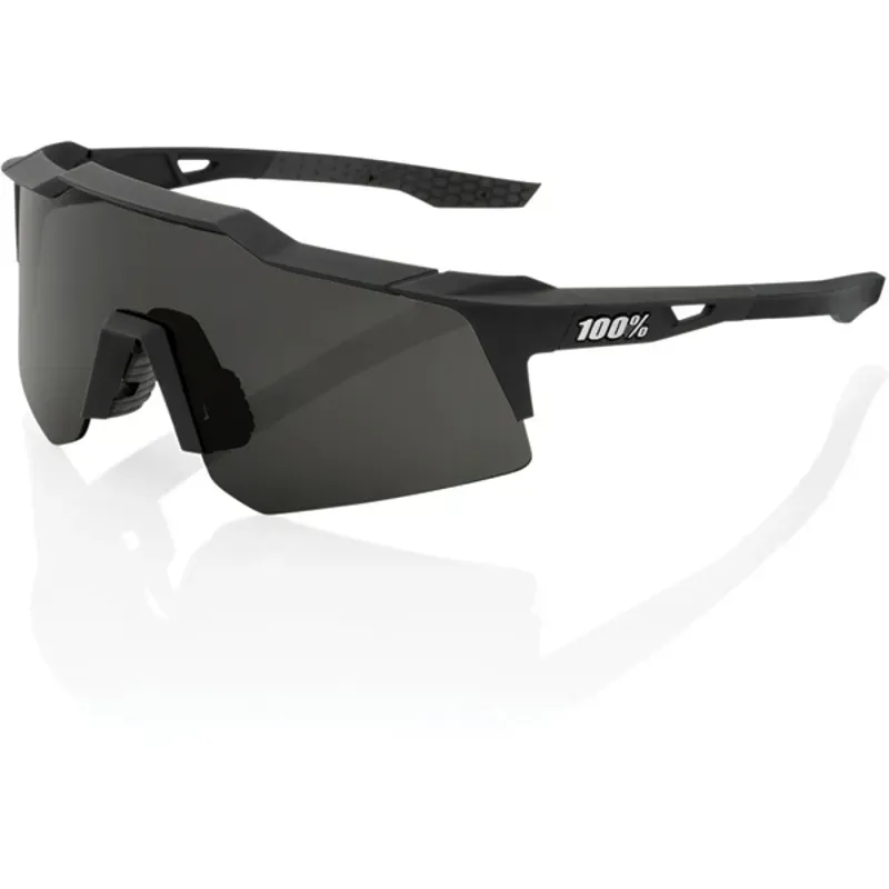 100 Percent Speedcraft XS HiPer Mrr Red Lens Sunglasses in Black