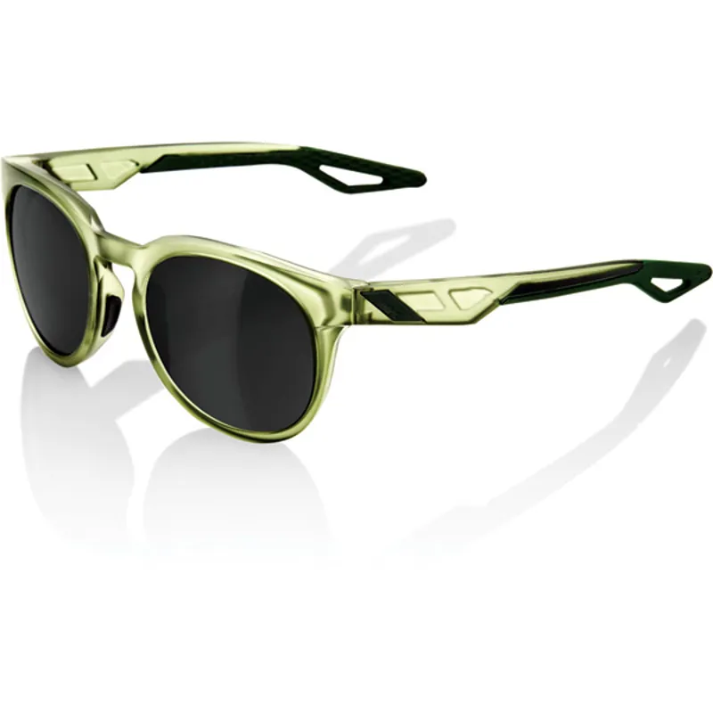 100 Percent Campo Mirror Black Lens Sunglasses in Green