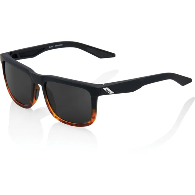 100 Percent Blake Havana Black Mirror Lens Sunglasses in Black