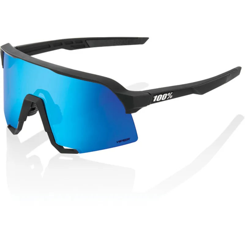 100% S3 Hiper Mirror Lens in Black/Blue