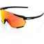 100 Percent Racetrap HiPer Mirror Red Lens Sunglasses in Black