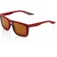 100% RenShaw Bronze Lens Sunglasses in Soft Tact Crimson