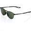 100 Percent Legere Round Grey-Green Lens Sunglasses in Black
