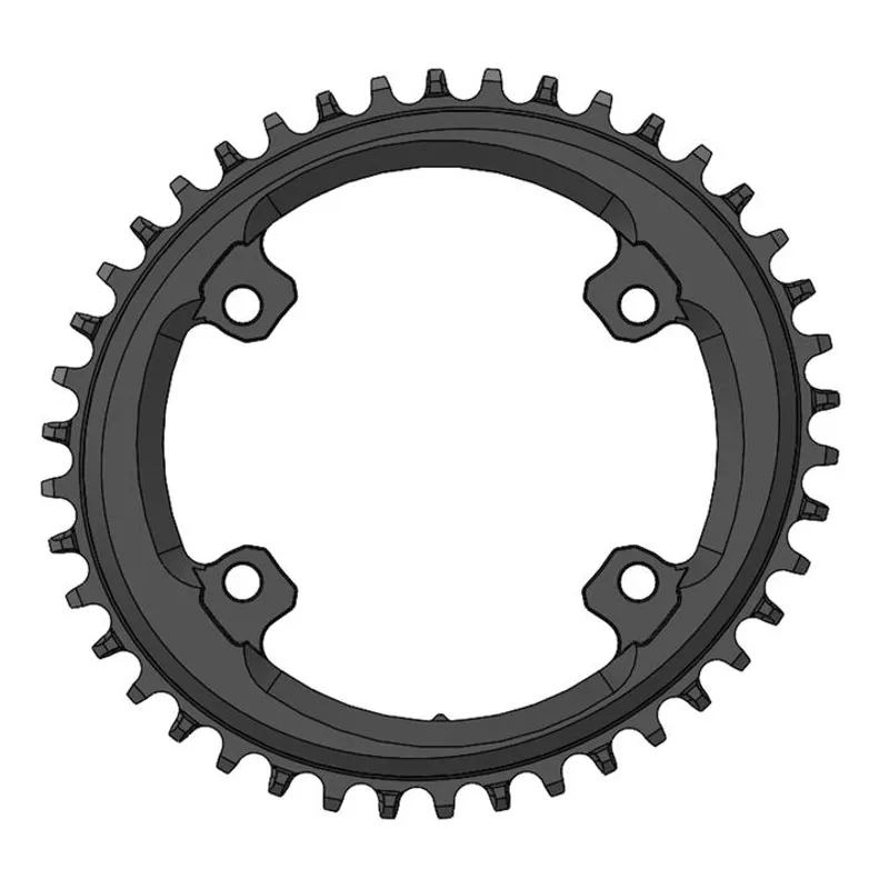 Wolf Tooth Elliptical 110 BCD 4 Bolt Shimano GRX Chainring in Black 