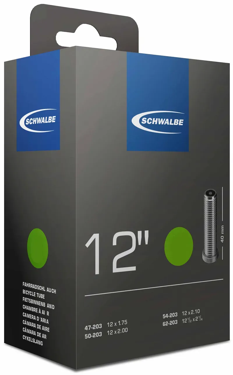Schwalbe Schrader Valve Inner Tube - AV1 12 1/2x2 1/4 40mm