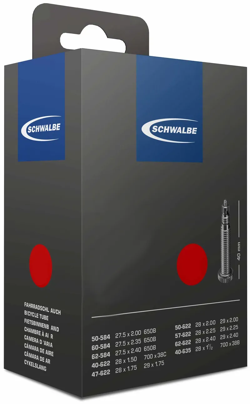 Schwalbe Presta Valve Inner Tube - SV214x1 3/8/350A 40mm
