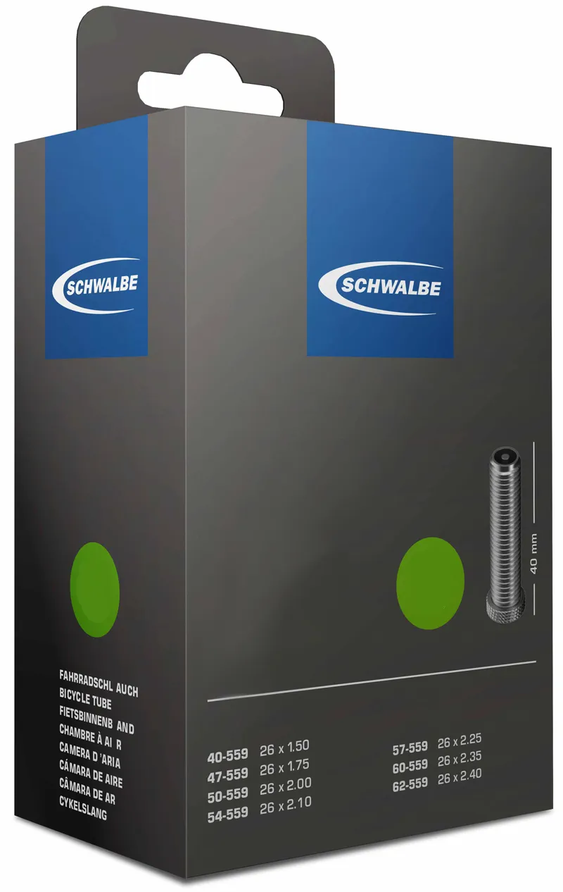 Schwalbe Schrader Valve Inner Tube - AV3 16x1.75/2.50 40mm
