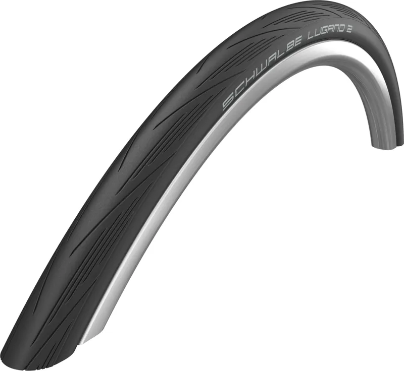 Schwalbe Lugano II Tyre - Active-Line Folding Black/Red 700x25mm