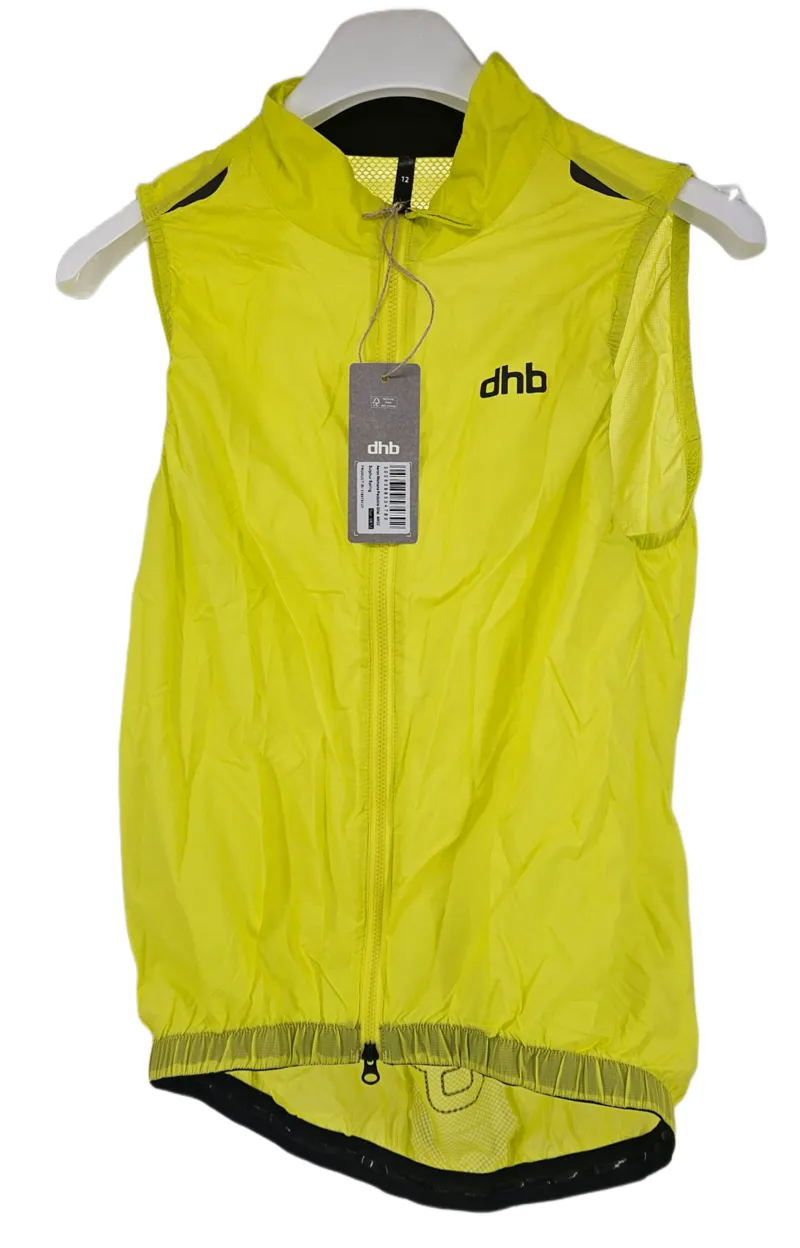DHB Aeron Womens Packable Gilet Size 12 Sulphur Spring