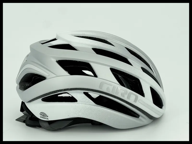 Giro Helios Spherical Road Helmet Matt White Silver-1