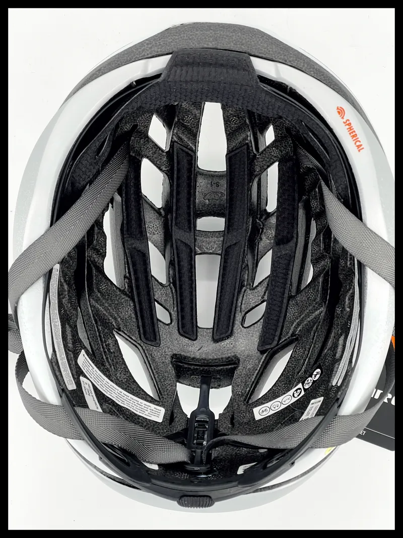 Giro Helios Spherical Road Helmet Matt White Silver-3