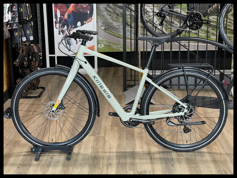 Kinesis Lyfe Equipped Hybrid E-City Electric Bike Beige Medium 2022-1