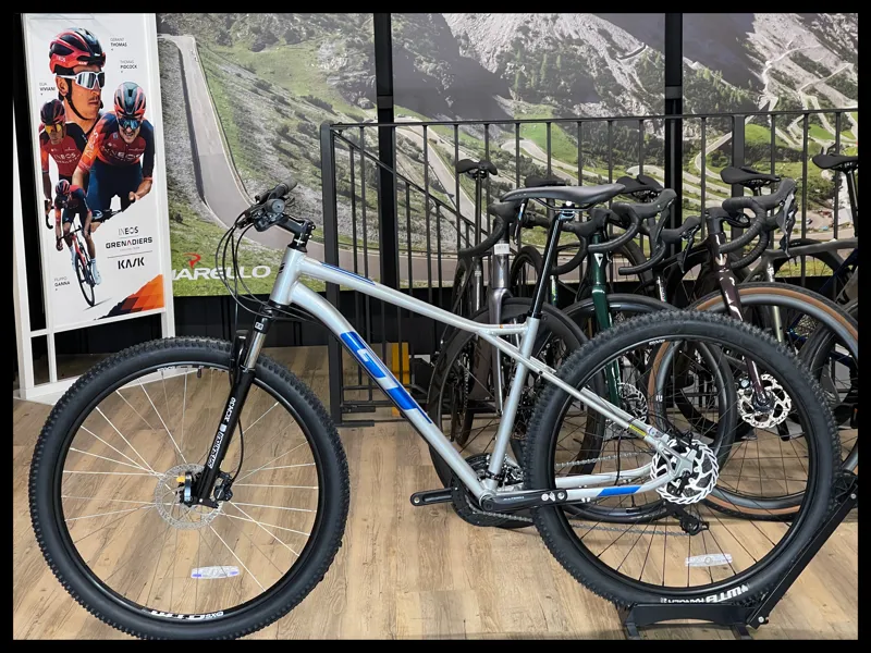 GT Aggressor Expert 29 Mountain Bike Silver 2023 Small-1