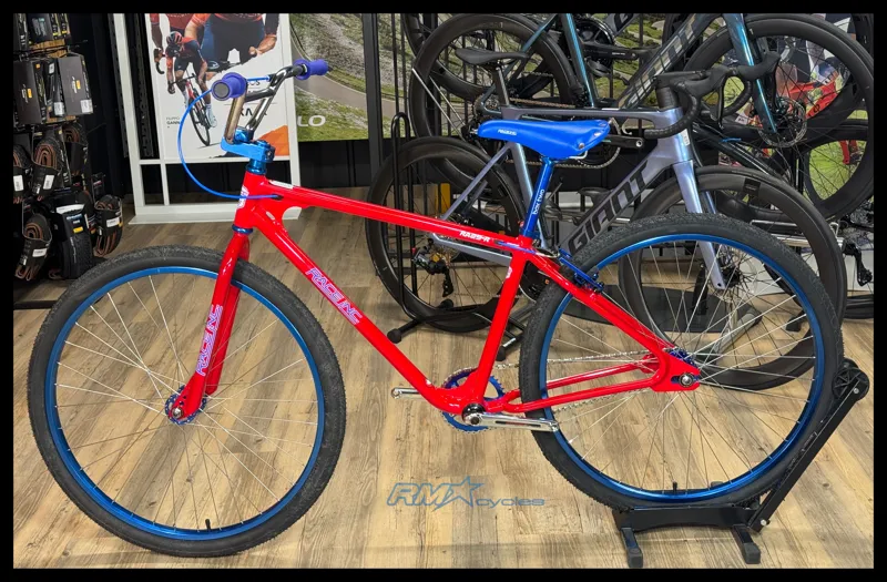 Race Inc 29 Retro BMX Red with Blue Components-1