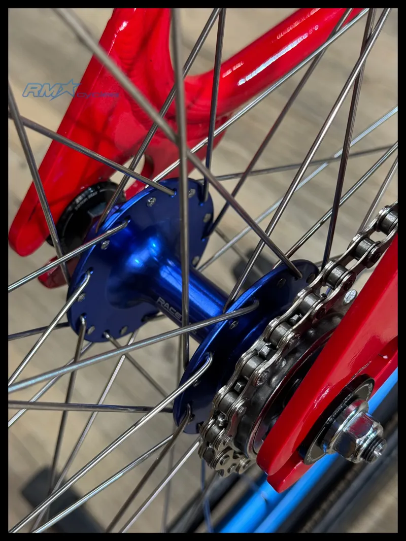 Race Inc 29 Retro BMX Red with Blue Components-3