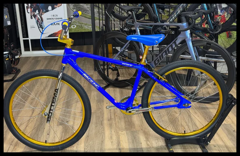 Race Inc 26 Retro BMX Blue with Gold Components-1
