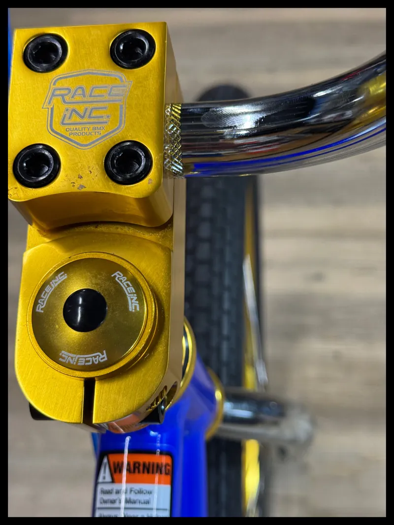 Race Inc 26 Retro BMX Blue with Gold Components-6