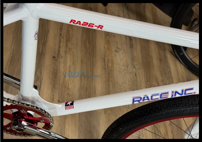 Race Inc 26 Retro BMX White with Red Components 2025-2