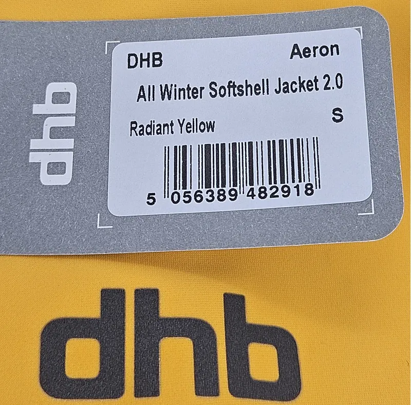 DHB Aeron All Winter Softshell Jacket 2.0 Size XL Radiant Yellow-3