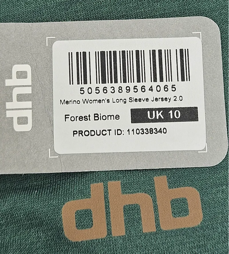 DHB Merino Womens Long Sleeve Jersey Size 10 Forest Biome-2