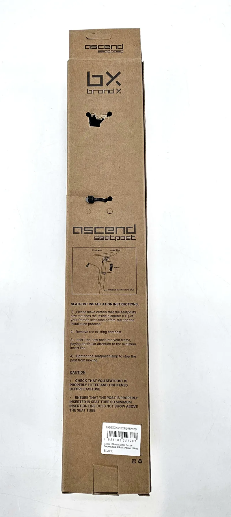 Brand X Ascend CX-01 CX dropper Seatpost 27.2 x 350mm 85mm Black-2