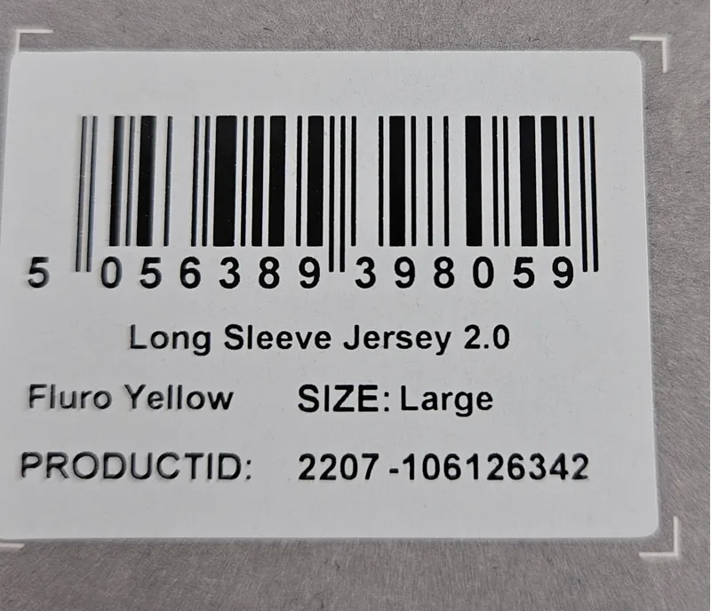 DHB Long Sleeve Jesey 2.0 Size Large Fluro Yellow-2