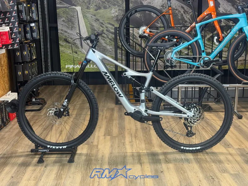 Amflow PL Carbon Electric Mountain Bike Medium Silver Approved Used-1