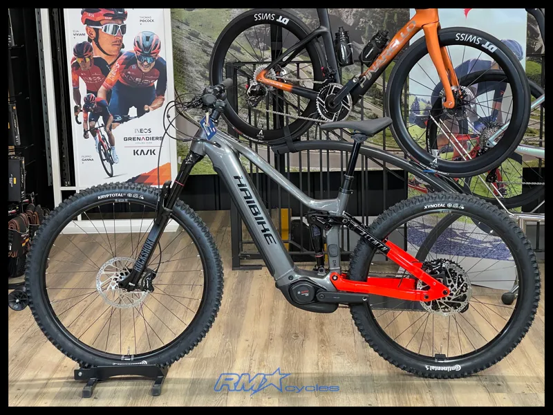 Haibike AllMtn 4 Full Sus Electric Bike Small in Silver/Red/Black Glossy 2025 Ex-Display-1