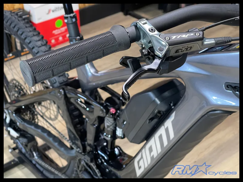 Giant Reign Advanced E+ 1 Electric Mountain Bike in Mercury/Carbon Smoke-8