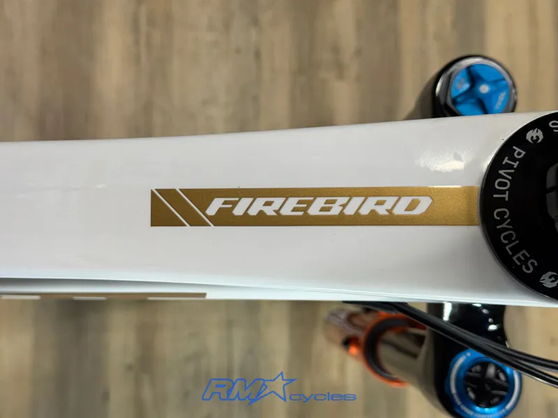 Pivot Firebird V5 Frame Medium White Gold MTB Custom Build-2