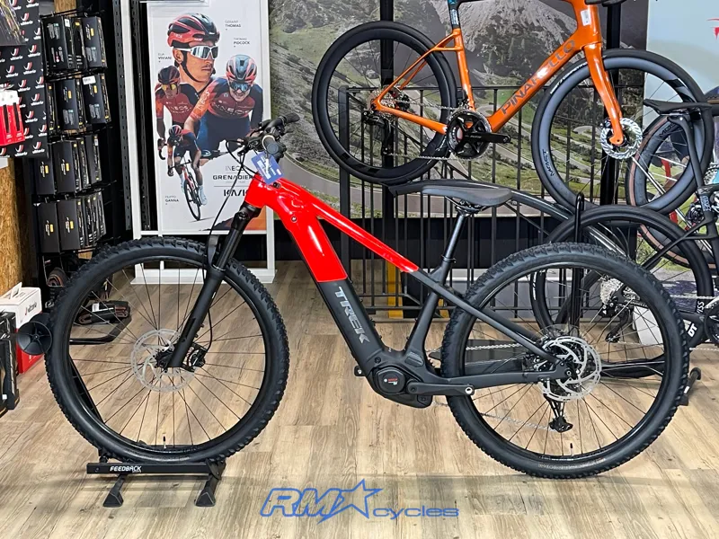 Trek Powerfly+ 4 27.5 Electric Mountain Bike in Gloss Radioactive Red/Matte-1