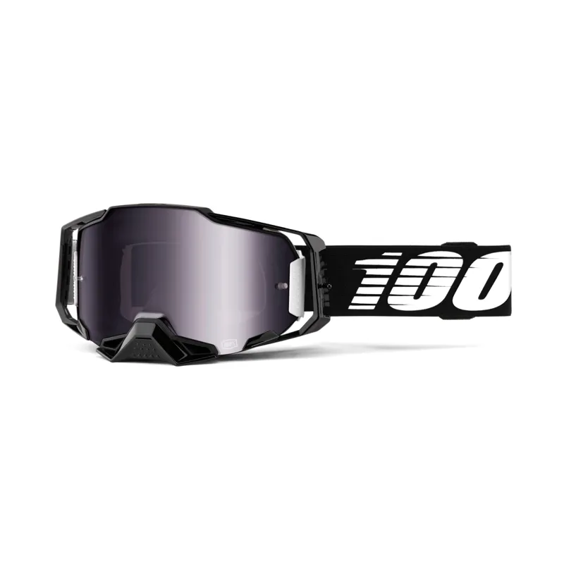 100 Armega Goggle / Silver Mirror Lens Black Essential
