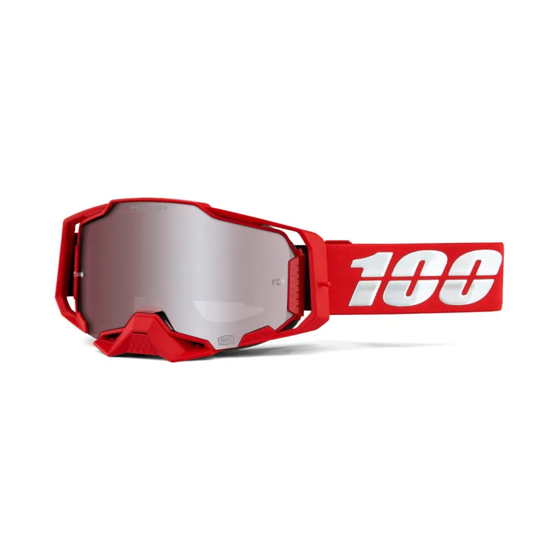 100 Armega Goggle Red / HiPER Silver Mirror Lens War Red