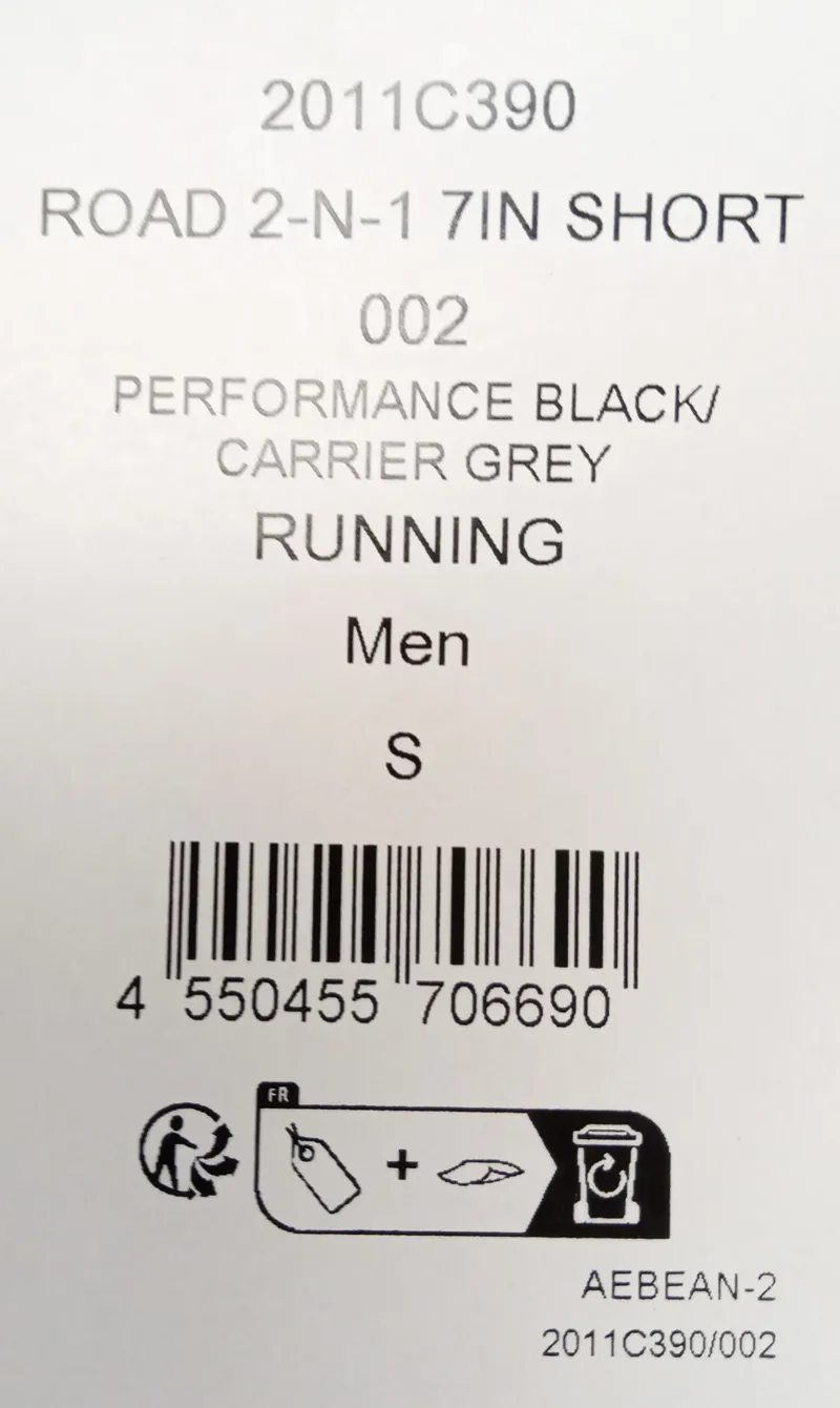 Asics Road 2-N-1 7 inch Short Size Small Black-2