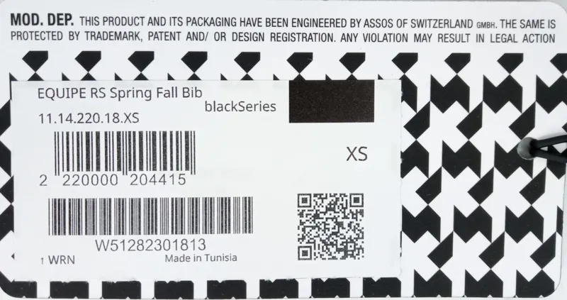 Assos Equipe RS Spring Fall Bib Tight Mens XS Black-3