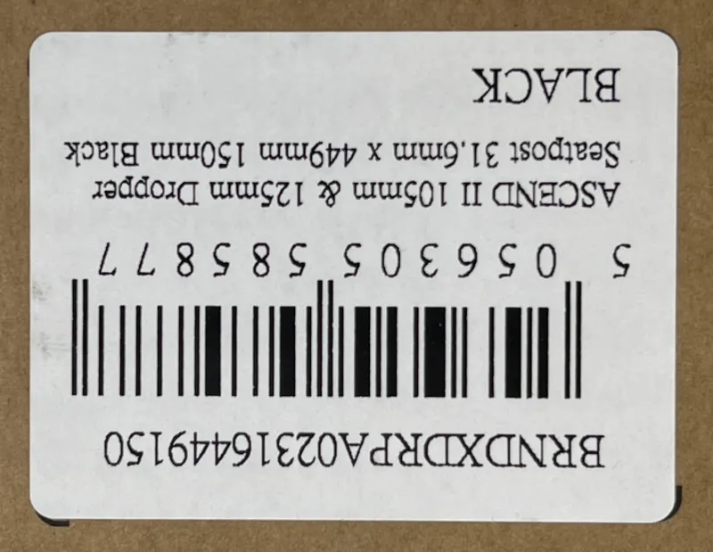 Brand X Ascend Dropper Seat Post Black 31.6mm x 449mm 150mm-1