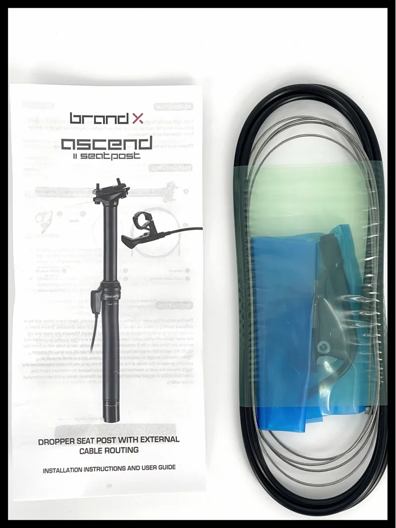 Brand X Ascend Dropper Seat Post Black 31.6mm x 400mm 125 mm Drop-4