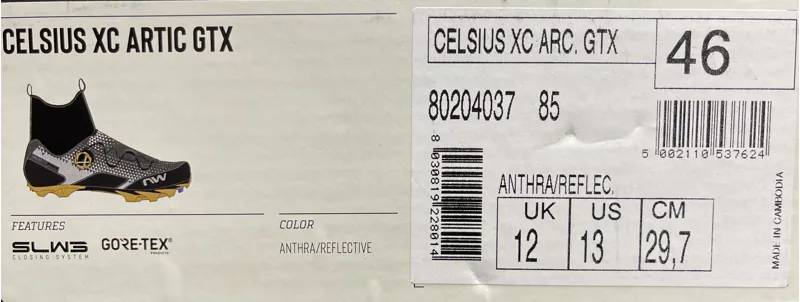 Northwave Celsius Artic Gore-Tex Winter Boots Size 12 Anthracite/Reflective-2