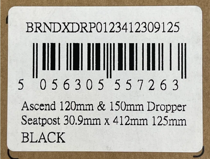 Brand X Ascend Dropper post Black 30.9mm x 412mm 125 mm Internal-1