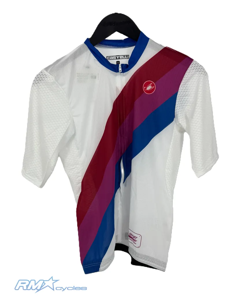 Castelli Club Sport Racing Competizione White Red Blue Mens